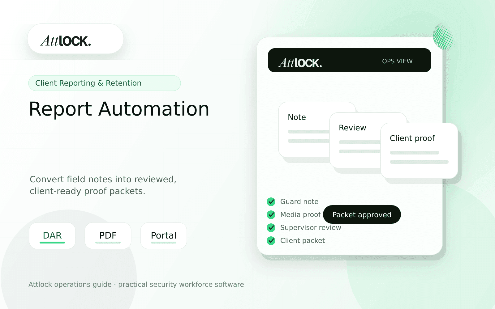 Security Guard Report Automation: From Notes to Client Proof